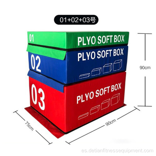 3 en 1 ejercicios de salto suave plyo box